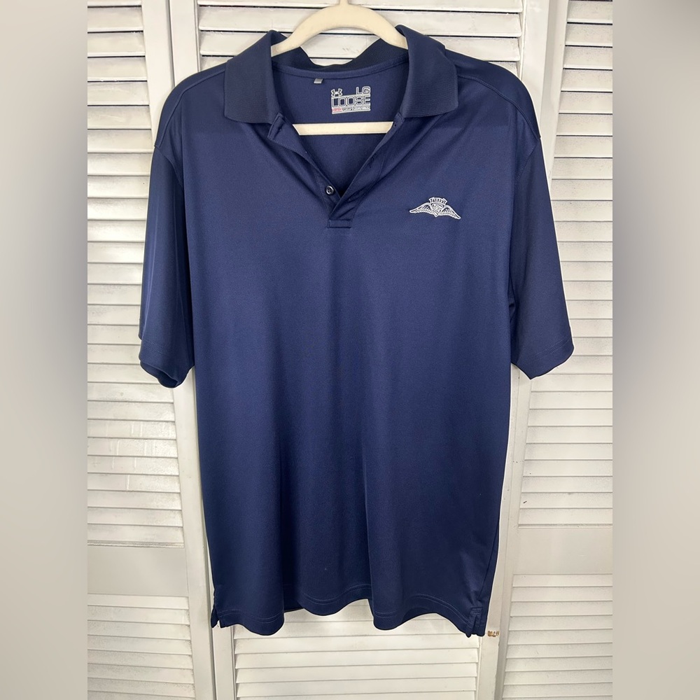 Under Armour Loose Men's Navy Polo Shirt Size L